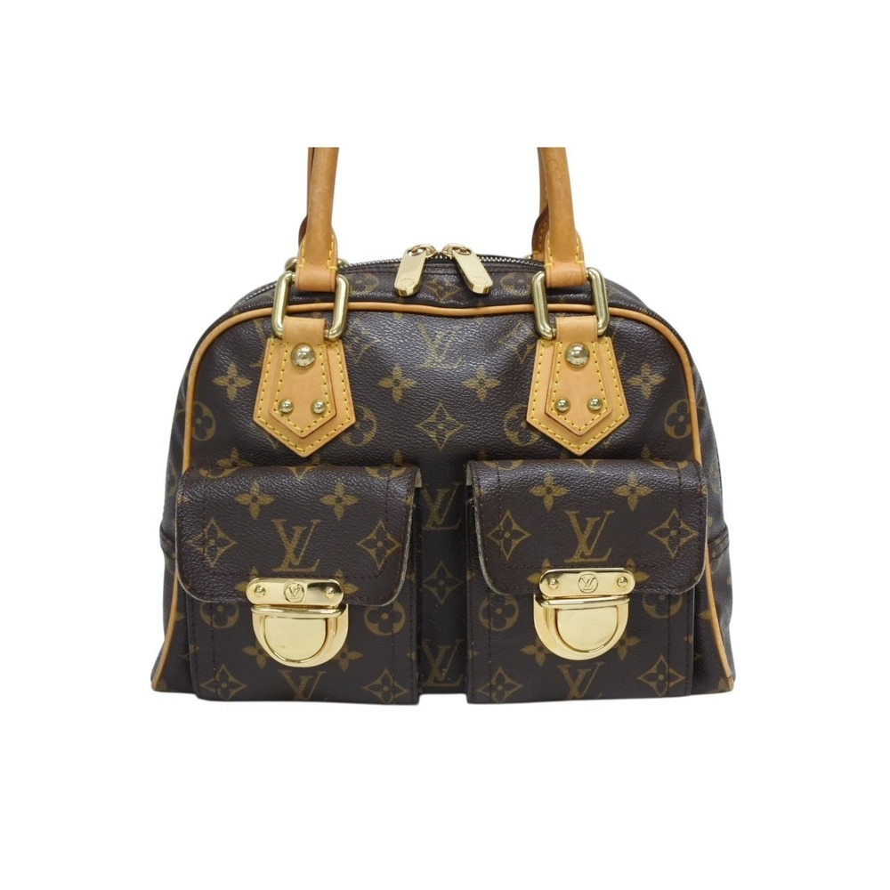 LOUIS VUITTON Manhattan Handbag Natural Leather Brown - Picture 2 of 7